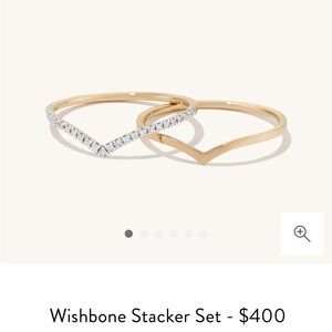 Mejuri Wishbone Stacker Set